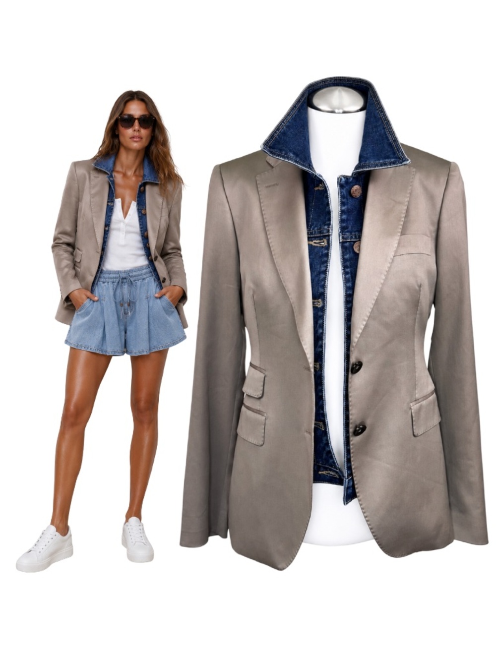 Blazer (Size 6) Modified for Veronica Beard & Brunne Dickeys - Tagliatore 0205